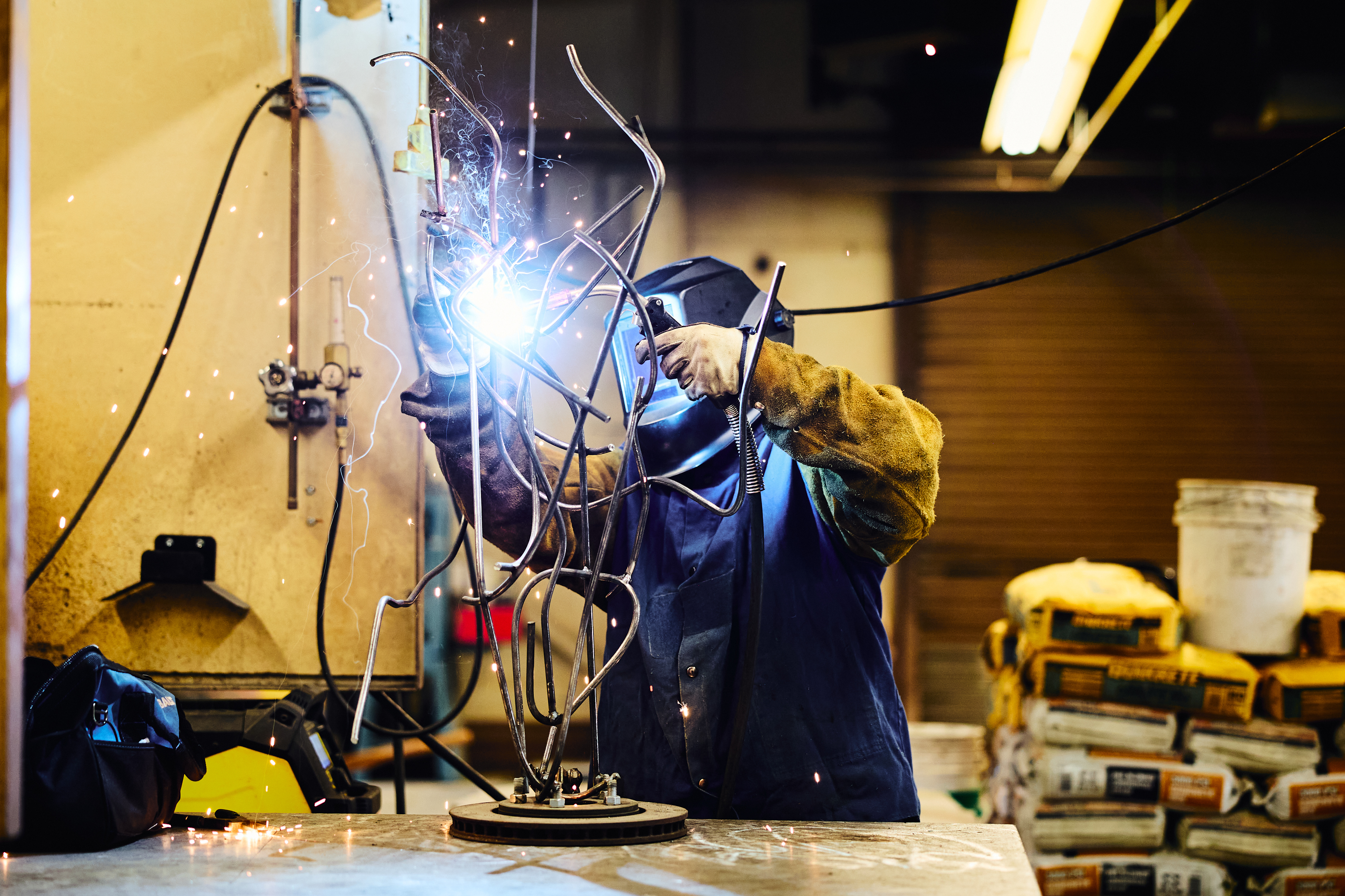 In the studio welding